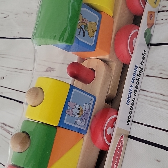 Melissa & Doug Toys Mickey Mouse Wooden Stacking Train Poshmark
